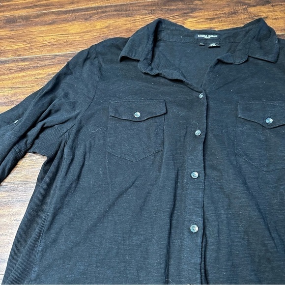 Sandra Ingrish Black Button Down Shirt - Picture 3 of 5